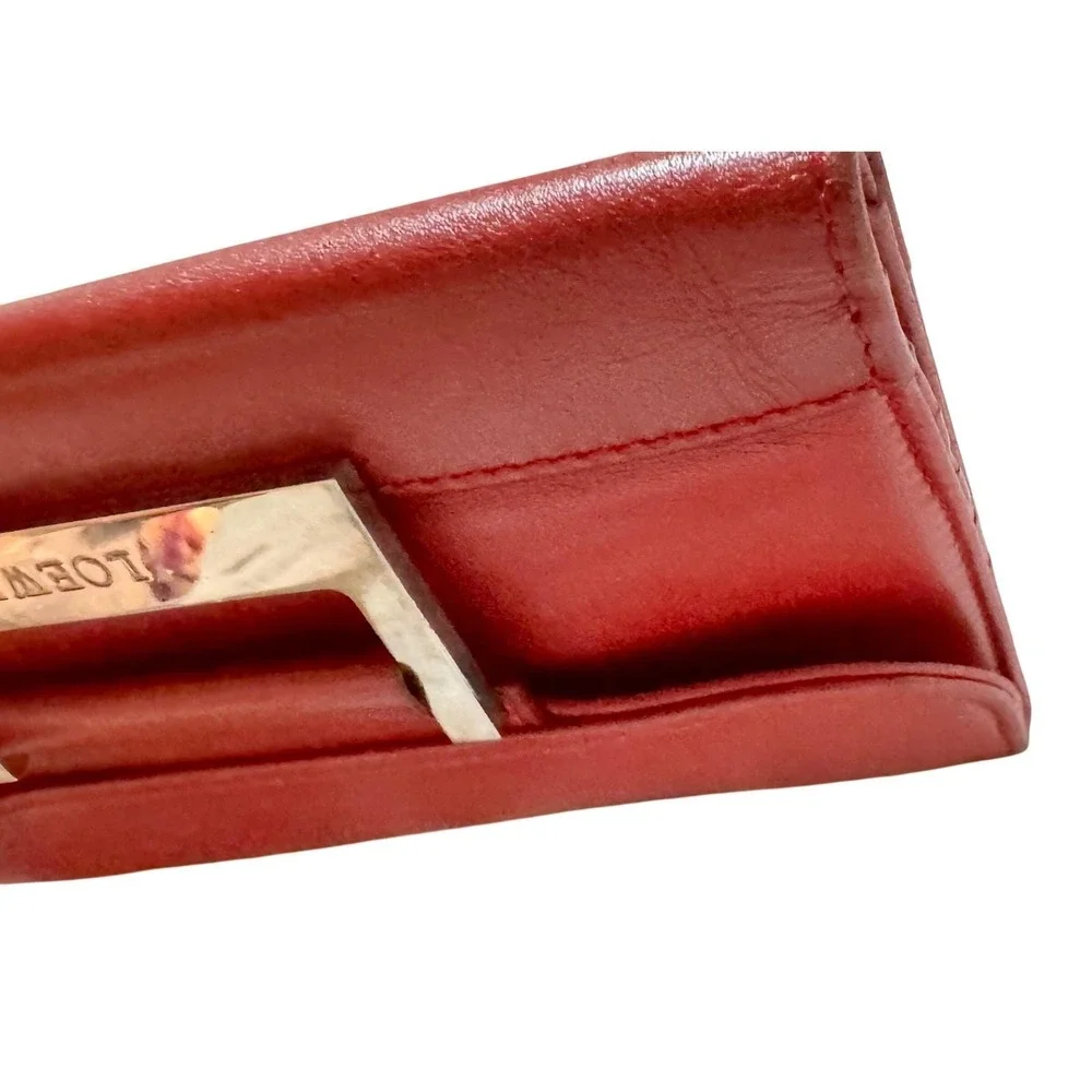 Loewe buttery‎ soft red leather Wallet,  Could be used as clutch GUC